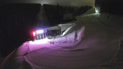 Modrá sjezdovka - dojezd k lanové dráze