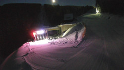 Modrá sjezdovka - dojezd k lanové dráze