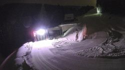 Modrá sjezdovka - dojezd k lanové dráze