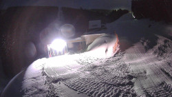 Modrá sjezdovka - dojezd k lanové dráze