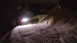 Modrá sjezdovka - dojezd k lanové dráze