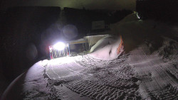 Modrá sjezdovka - dojezd k lanové dráze