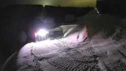 Modrá sjezdovka - dojezd k lanové dráze