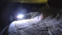 Modrá sjezdovka - dojezd k lanové dráze