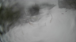 Modrá sjezdovka - dojezd k lanové dráze