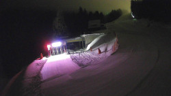 Modrá sjezdovka - dojezd k lanové dráze