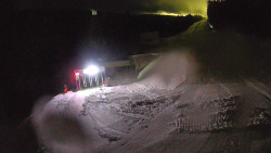 Modrá sjezdovka - dojezd k lanové dráze