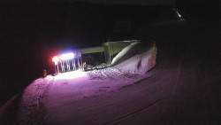 Modrá sjezdovka - dojezd k lanové dráze