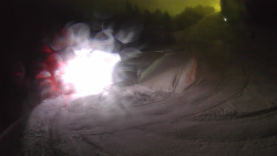 Modrá sjezdovka - dojezd k lanové dráze