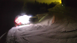 Modrá sjezdovka - dojezd k lanové dráze