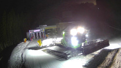 Modrá sjezdovka - dojezd k lanové dráze