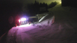 Modrá sjezdovka - dojezd k lanové dráze