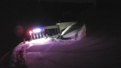 Modrá sjezdovka - dojezd k lanové dráze