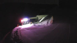 Modrá sjezdovka - dojezd k lanové dráze