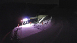 Modrá sjezdovka - dojezd k lanové dráze