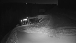 Modrá sjezdovka - dojezd k lanové dráze