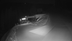 Modrá sjezdovka - dojezd k lanové dráze