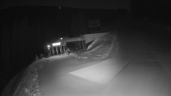 Modrá sjezdovka - dojezd k lanové dráze