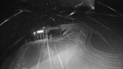 Modrá sjezdovka - dojezd k lanové dráze