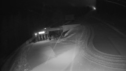 Modrá sjezdovka - dojezd k lanové dráze