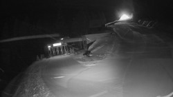 Modrá sjezdovka - dojezd k lanové dráze