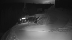 Modrá sjezdovka - dojezd k lanové dráze