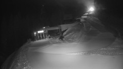 Modrá sjezdovka - dojezd k lanové dráze