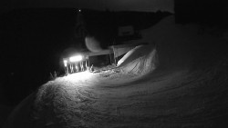 Modrá sjezdovka - dojezd k lanové dráze