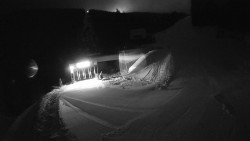 Modrá sjezdovka - dojezd k lanové dráze