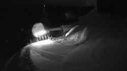 Modrá sjezdovka - dojezd k lanové dráze