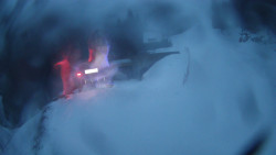 Modrá sjezdovka - dojezd k lanové dráze