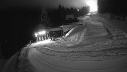 Modrá sjezdovka - dojezd k lanové dráze