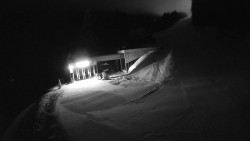 Modrá sjezdovka - dojezd k lanové dráze