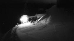 Modrá sjezdovka - dojezd k lanové dráze