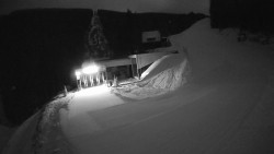 Modrá sjezdovka - dojezd k lanové dráze