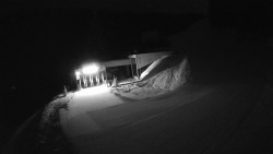 Modrá sjezdovka - dojezd k lanové dráze