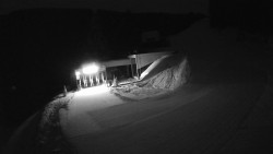 Modrá sjezdovka - dojezd k lanové dráze