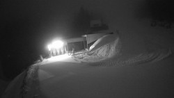 Modrá sjezdovka - dojezd k lanové dráze