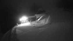 Modrá sjezdovka - dojezd k lanové dráze