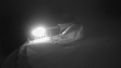 Modrá sjezdovka - dojezd k lanové dráze