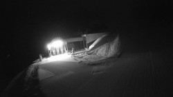 Modrá sjezdovka - dojezd k lanové dráze