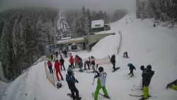 Modrá sjezdovka - dojezd k lanové dráze