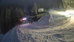 Modrá sjezdovka - dojezd k lanové dráze