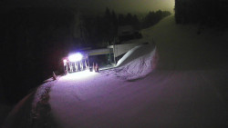 Modrá sjezdovka - dojezd k lanové dráze