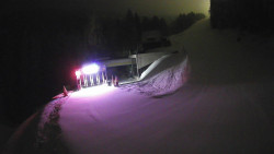 Modrá sjezdovka - dojezd k lanové dráze