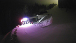 Modrá sjezdovka - dojezd k lanové dráze