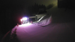 Modrá sjezdovka - dojezd k lanové dráze