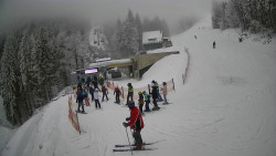 Modrá sjezdovka - dojezd k lanové dráze