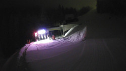 Modrá sjezdovka - dojezd k lanové dráze