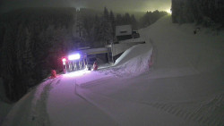 Modrá sjezdovka - dojezd k lanové dráze